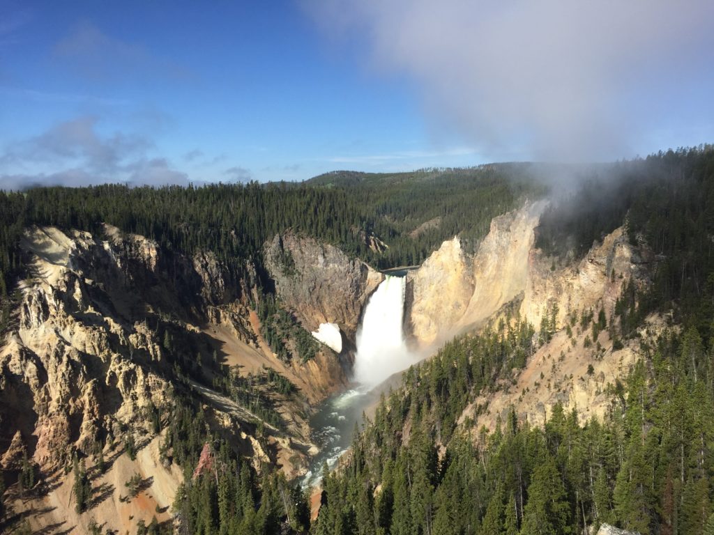Lower Yellowstone Falls in Yellowstone National Park, Wyoming, United States